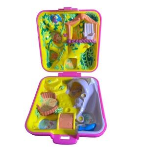 Bluebird Polly Pocket Wild Zoo World Kids OS Pink Excellent 1989 Vintage Compact